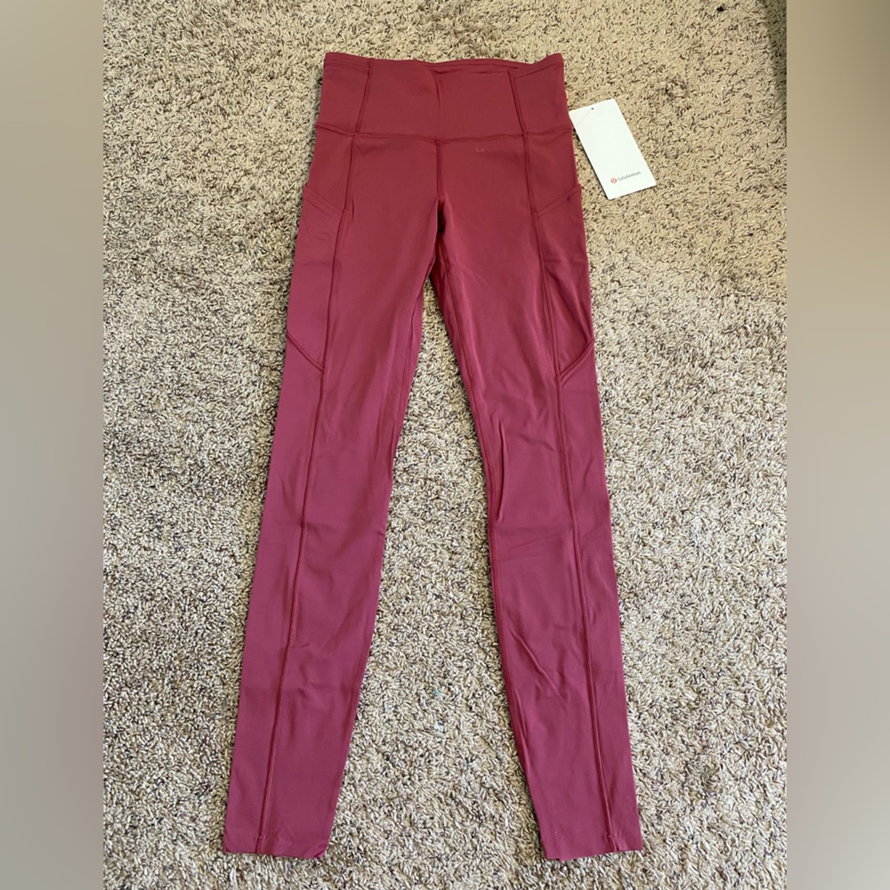 NWT Lululemon Fast and Free Brushed Fabric High Rise 28” Tight